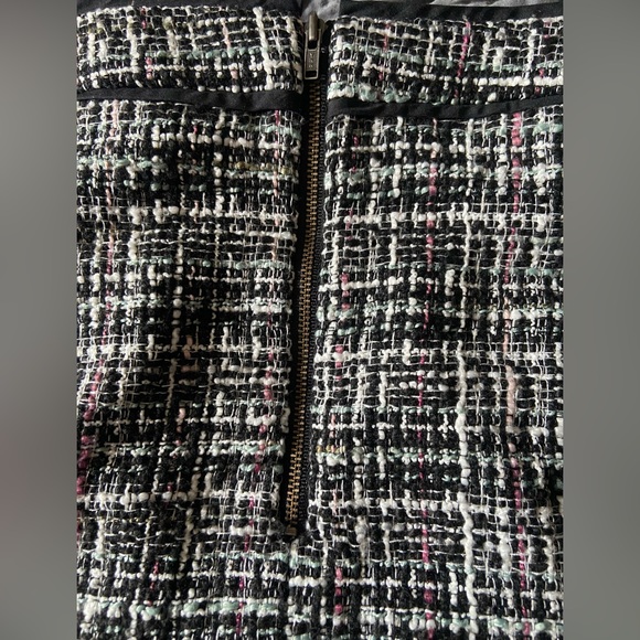 LOFT Tweed Skirt with Pops of Turquoise and Pink - Picture 3 of 5